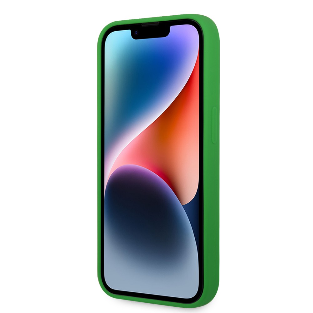 iPhone 14 Pro Max Case Hülle - Lacoste Silikon Soft Touch Magsafe - Grün