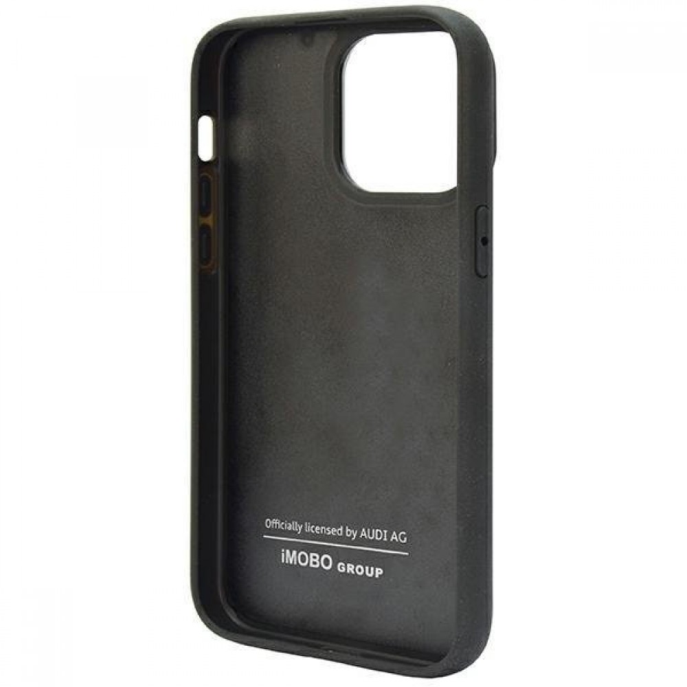 iPhone 14 Pro Case Hülle - Audi Sport echte Carbon-Fiber mit Silikonkanten