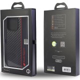 iPhone 14 Pro Case Hülle - Audi Sport echte Carbon-Fiber mit Silikonkanten