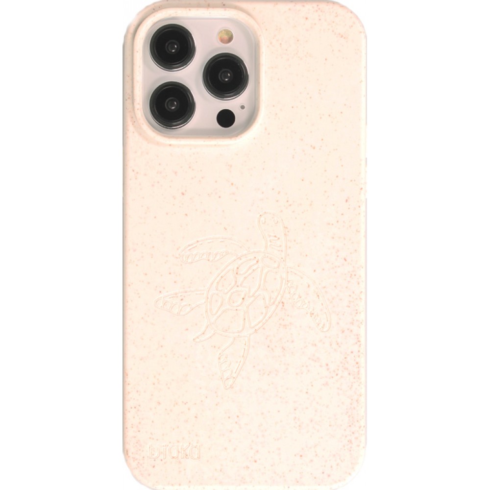 iPhone 14 Pro Max Case Hülle - Bioka Biologisch Abbaubar Eco-Friendly Kompostierbar - Seele der Schildkröte - Weiss