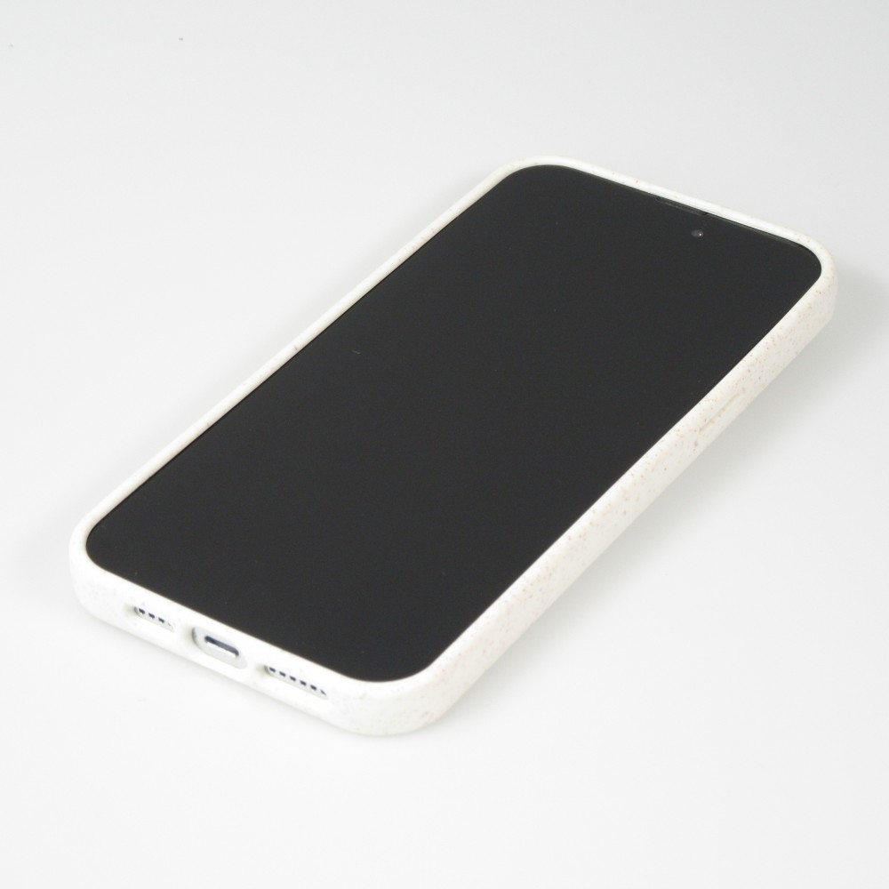 iPhone 14 Pro Max Case Hülle - Bioka Biologisch Abbaubar Eco-Friendly Kompostierbar - Seele der Schildkröte - Weiss