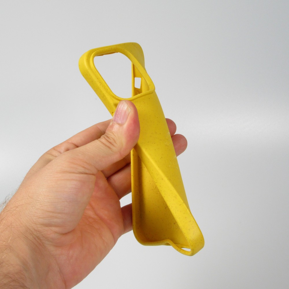 Coque iPhone 14 Pro Max - Bioka biodégradable et compostable Eco-Friendly - Esprit de la tortue - Jaune