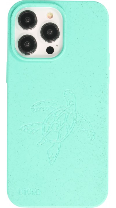 iPhone 14 Pro Max Case Hülle - Bioka Biologisch Abbaubar Eco-Friendly Kompostierbar - Seele der Schildkröte - Türkis