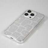 iPhone 14 Pro Max Case Hülle - Gummi Bumper Katzen Spiegel - Transparent