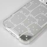 iPhone 14 Pro Max Case Hülle - Gummi Bumper Katzen Spiegel - Transparent