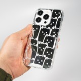 iPhone 14 Pro Max Case Hülle - Gummi Bumper Katzen Spiegel - Transparent