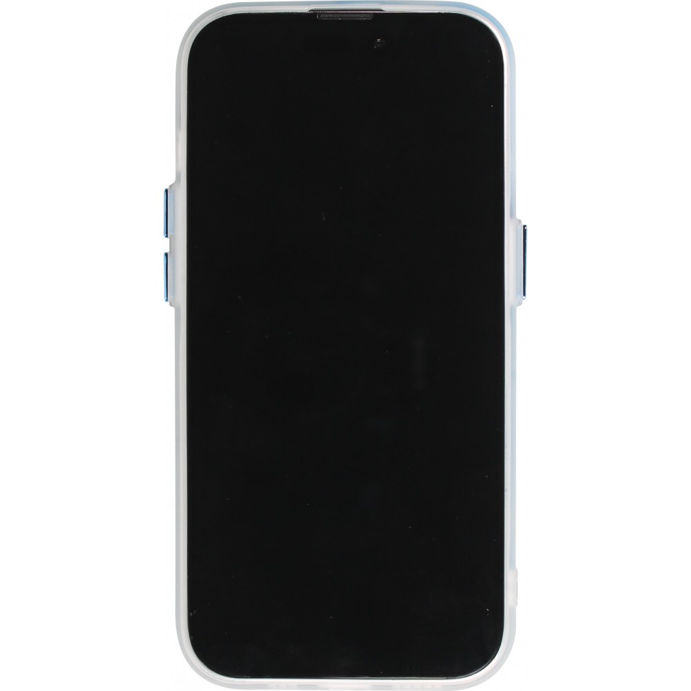 iPhone 14 Pro Case Hülle - Watercolor MagSafe semi-transparent - Blau