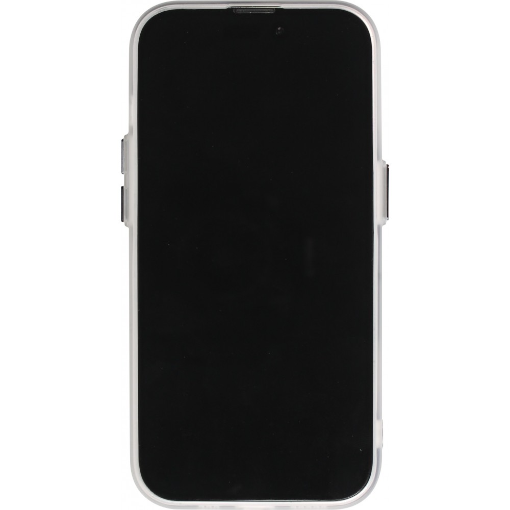 iPhone 14 Pro Case Hülle - Watercolor MagSafe semi-transparent - Schwarz