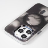 iPhone 14 Pro Case Hülle - Watercolor MagSafe semi-transparent - Schwarz