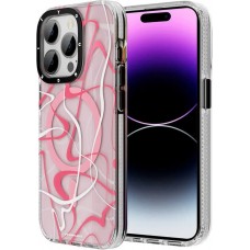iPhone 14 Pro Max Case Hülle - Youngkit Ink Series semi-transparent MagSafe - Rosa
