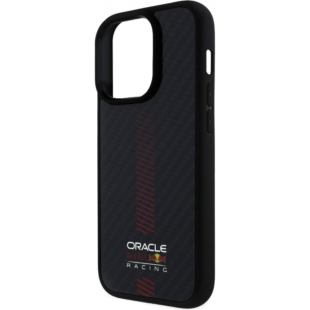iPhone 14 Pro Case Hülle - Red Bull Racing Carbon Powerbar MagSafe - Schwarz
