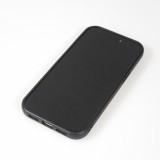 Coque iPhone 14 Pro - Silicone avec surface tufting effet fleur - Noir