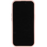 iPhone 14 Pro Max Case Hülle - Mattes Soft-Touch-Silikon mit Relieflinien - Rosa