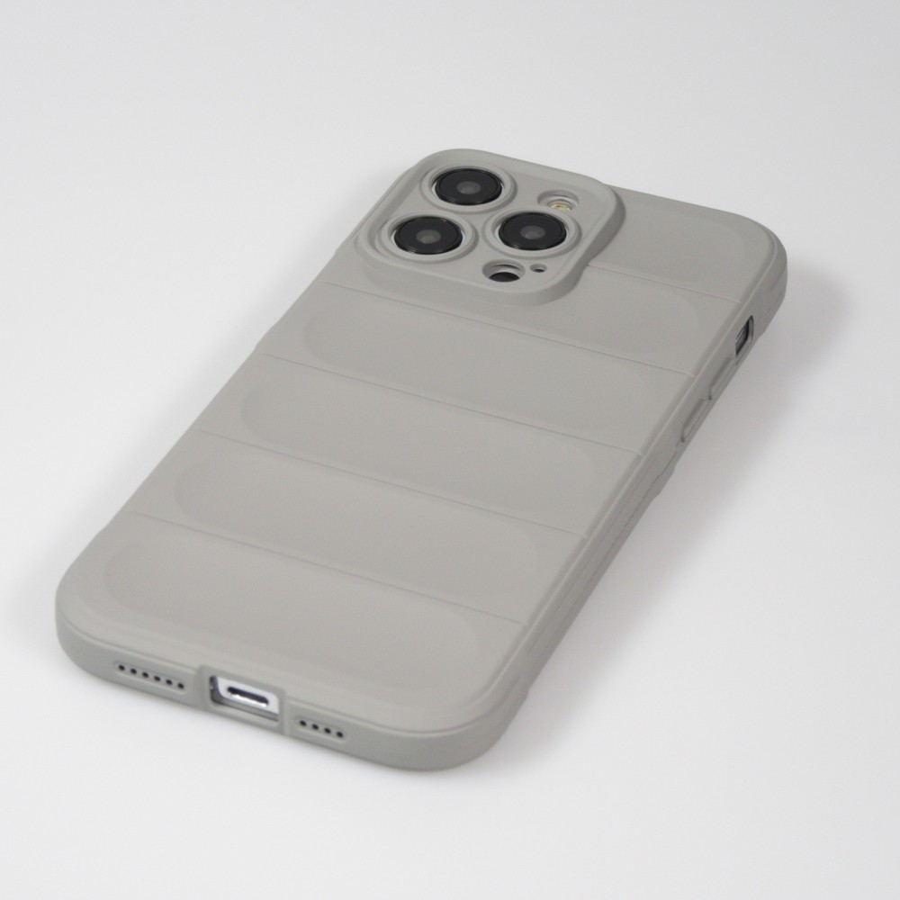 iPhone 14 Pro Case Hülle - Robustes Silikon mit Doppelter Schutzschicht - Hellgrau