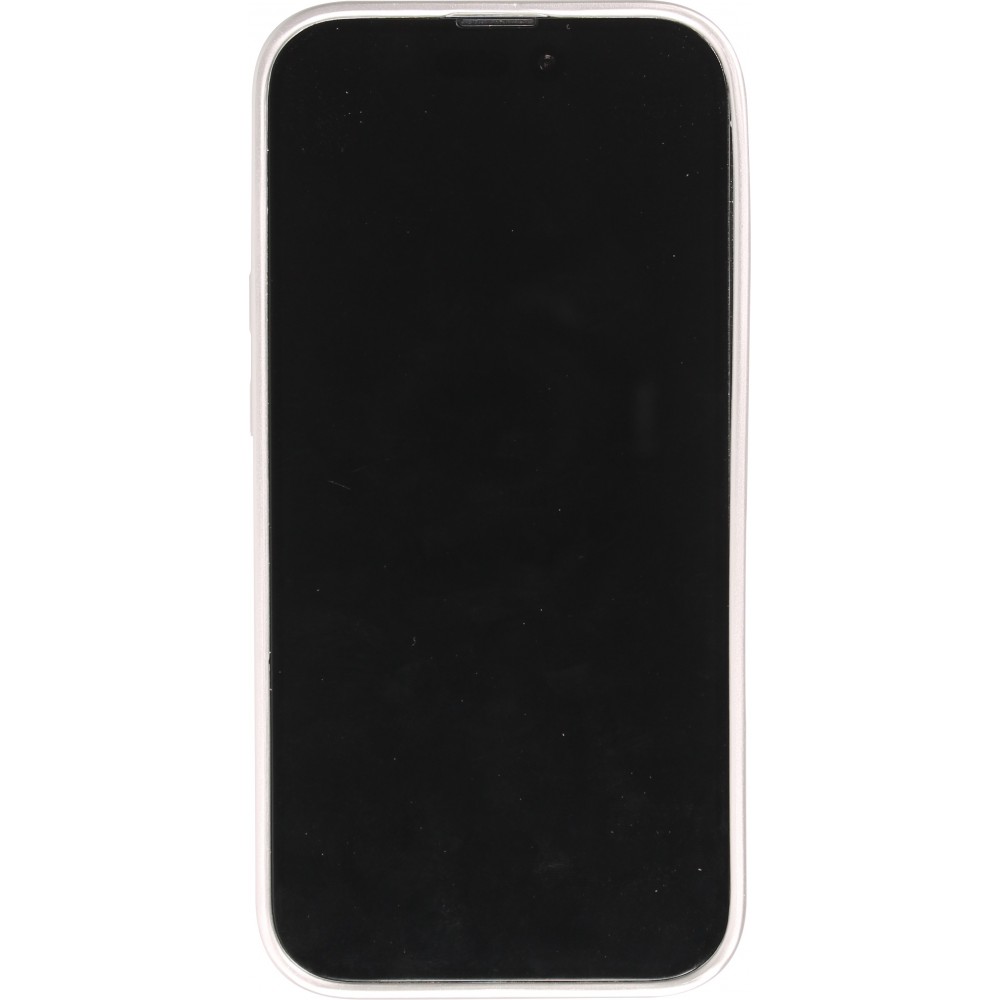 iPhone 14 Pro Max Case Hülle - Straffes Silikon mit Karbon Look + Kameraschutz - Silber