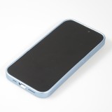 iPhone 14 Pro Max Case Hülle - Straffes Silikon mit Karbon Look + Kameraschutz - Hellblau