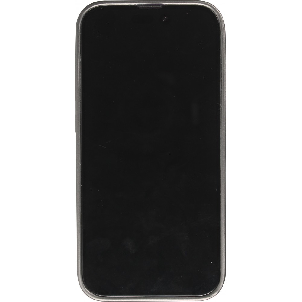 iPhone 14 Pro Max Case Hülle - Straffes Silikon mit Karbon Look + Kameraschutz - Grau