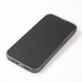 iPhone 14 Pro Max Case Hülle - Straffes Silikon mit Karbon Look + Kameraschutz - Grau