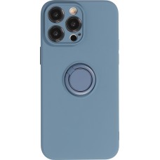 iPhone 14 Pro Max Case Hülle - Soft Touch mit Ring - Blau