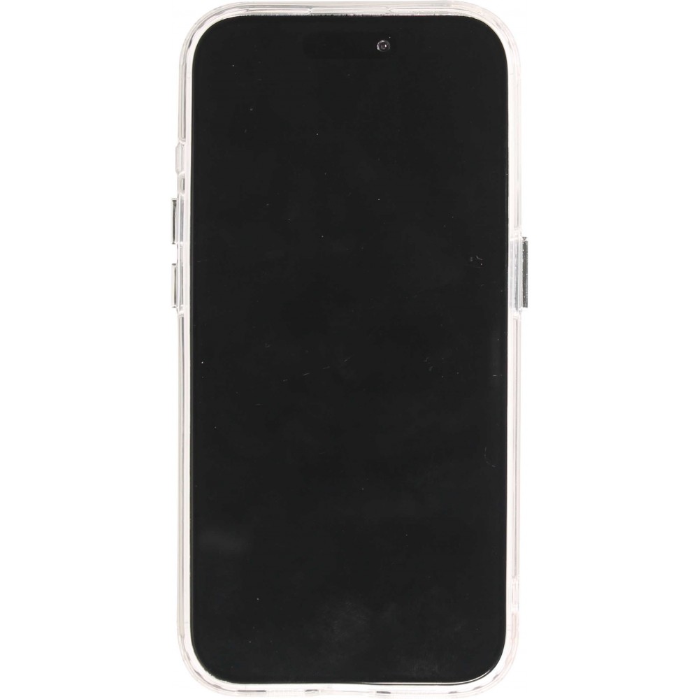 iPhone 15 Pro Max Case Hülle - Transparentes Silikon Many Hearts mit Spiegeleffekt