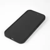 iPhone 15 Case Hülle - Mattes Soft-Touch-Silikon mit Relieflinien - Schwarz