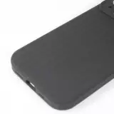 iPhone 15 Case Hülle - Mattes Soft-Touch-Silikon mit Relieflinien - Schwarz