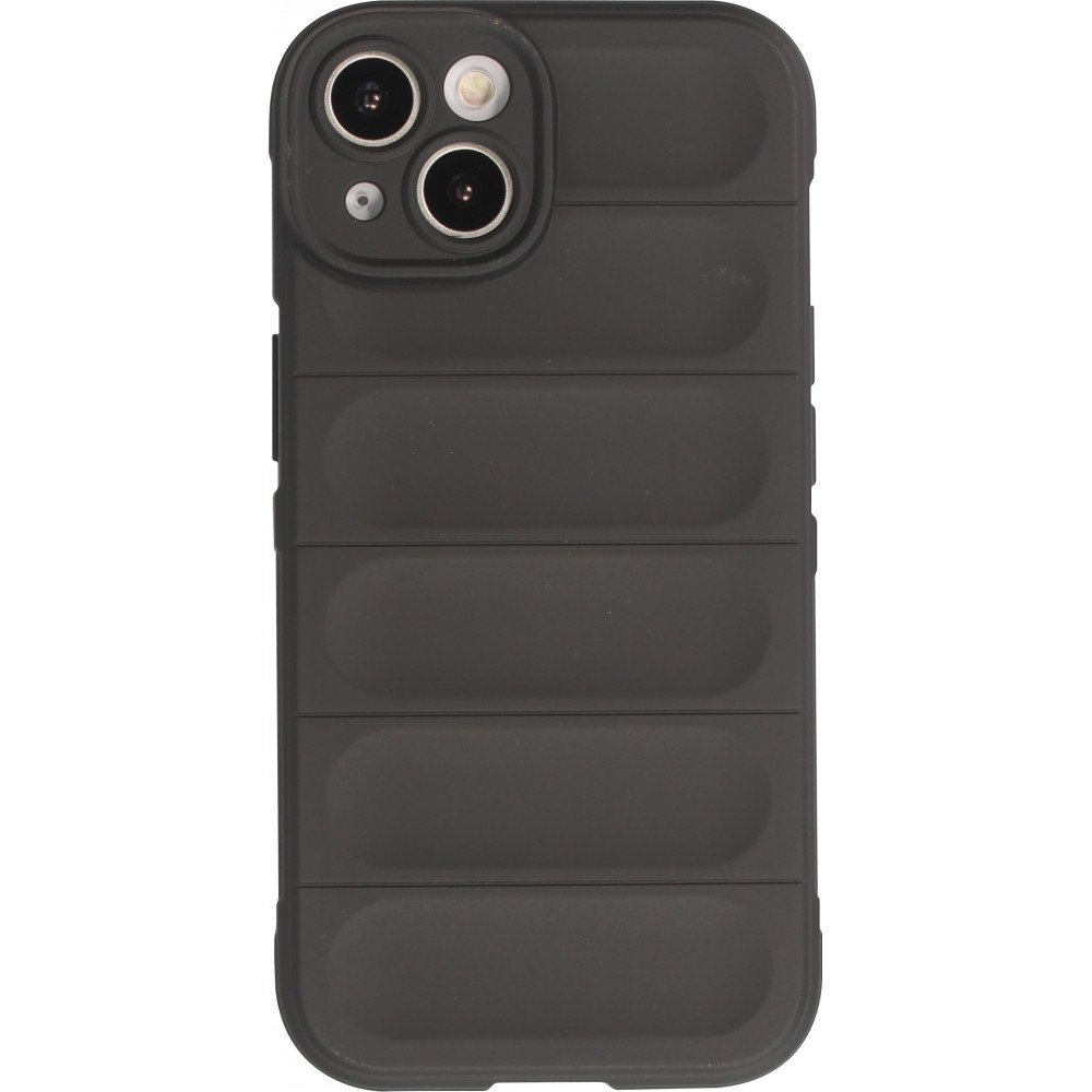 iPhone 14 Case Hülle - Robustes Silikon mit Doppelter Schutzschicht - Schwarz