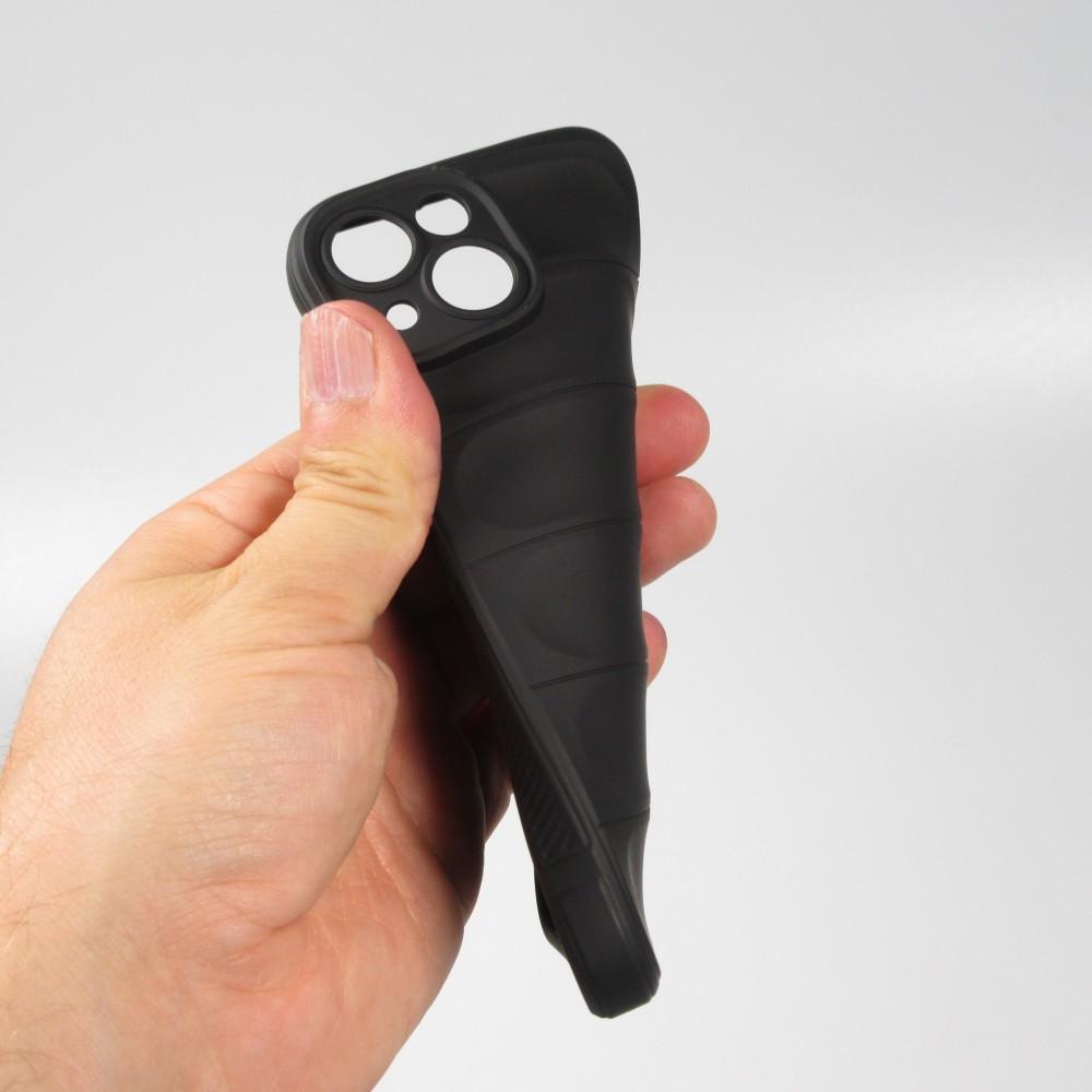 iPhone 14 Case Hülle - Robustes Silikon mit Doppelter Schutzschicht - Schwarz