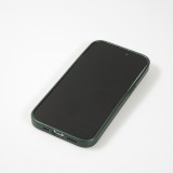 iPhone 14 Pro Max Case Hülle - Straffes Silikon mit Karbon Look + Kameraschutz - Grün