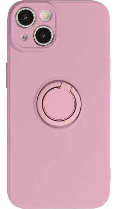 iPhone 14 Case Hülle - Soft Touch mit Ring - Dunkelviolett