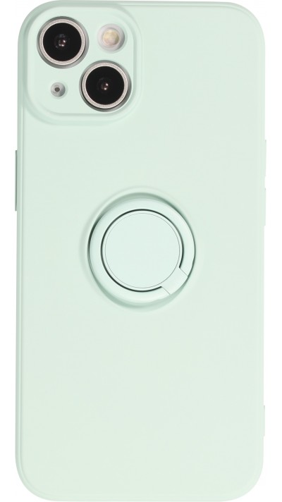iPhone 14 Case Hülle - Soft Touch mit Ring - Türkies