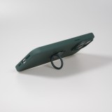 iPhone 14 Case Hülle - Soft Touch mit Ring - Dunkelgrün