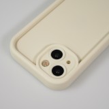 iPhone 14 Case H&uuml;lle - Gel Silikon super flexibel mit 360 Grad D&auml;mpfer - Weiss