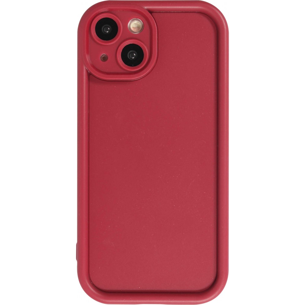 iPhone 14 Case Hülle - Gel Silikon super flexibel mit 360 Grad Dämpfer - Rot