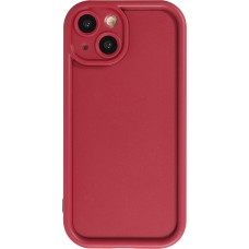 iPhone 14 Case Hülle - Gel Silikon super flexibel mit 360 Grad Dämpfer - Rot