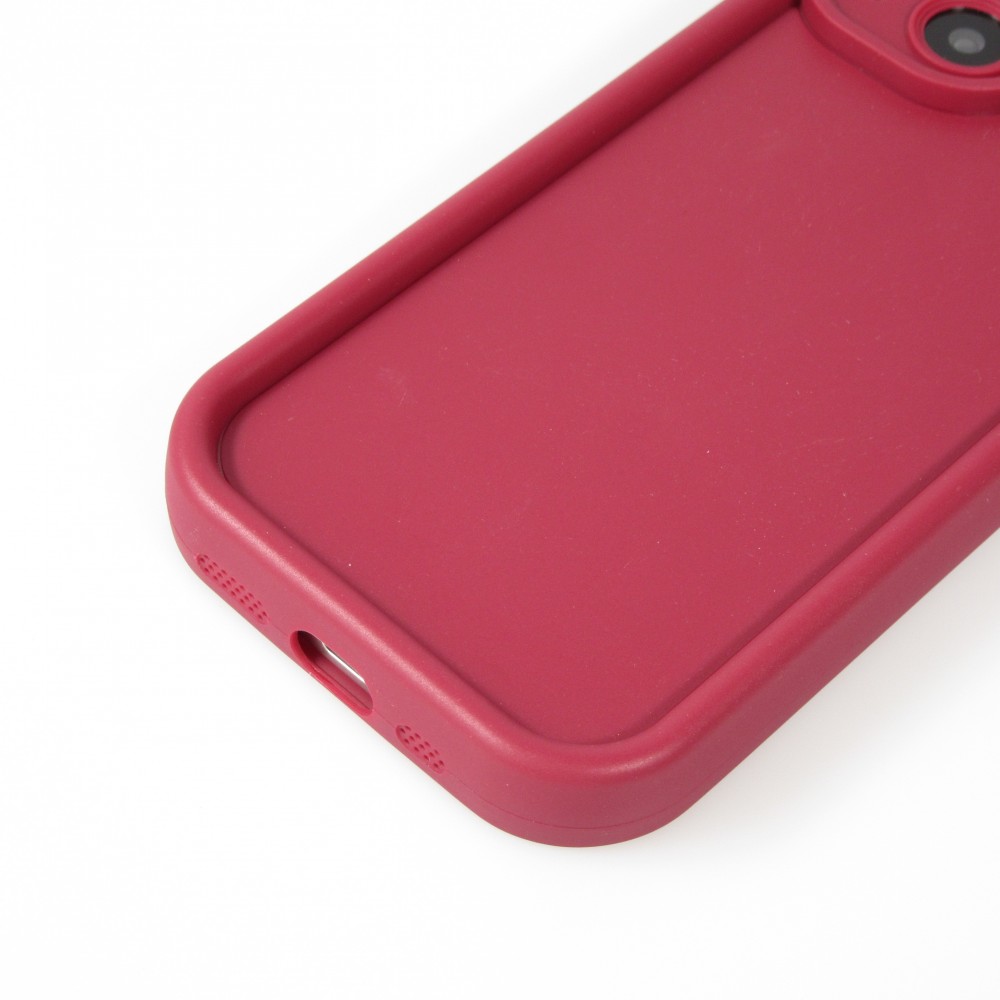 iPhone 14 Case Hülle - Gel Silikon super flexibel mit 360 Grad Dämpfer - Rot
