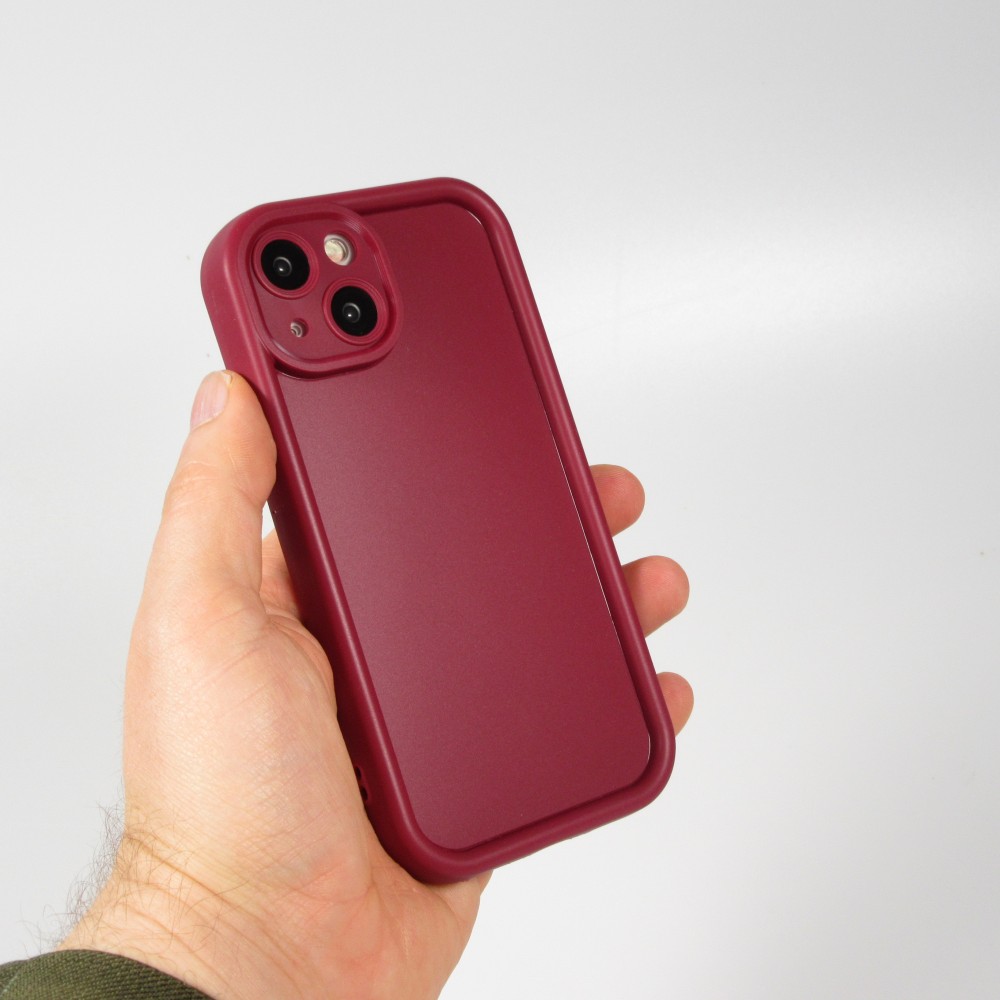 iPhone 14 Case Hülle - Gel Silikon super flexibel mit 360 Grad Dämpfer - Rot