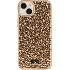 iPhone 15 Plus Case Hülle - Glitzer Diamant The Bling World - Gold