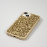 iPhone 15 Plus Case Hülle - Glitzer Diamant The Bling World - Gold