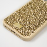 iPhone 15 Plus Case Hülle - Glitzer Diamant The Bling World - Gold