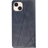 Hülle iPhone 15 - Flip Geometrisch blau