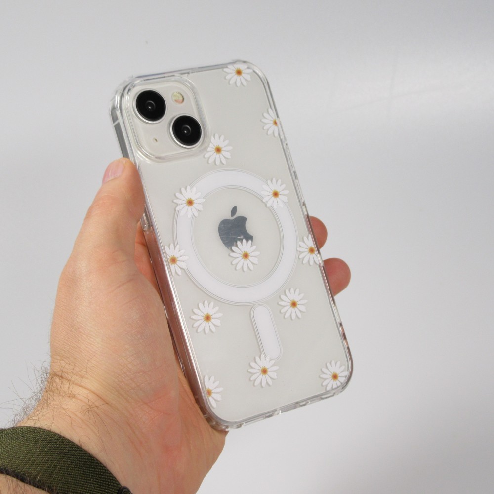 iPhone 15 Case H&uuml;lle - Gel Silikon MagSafe - Spring Vibes Flowers Nr. - 1