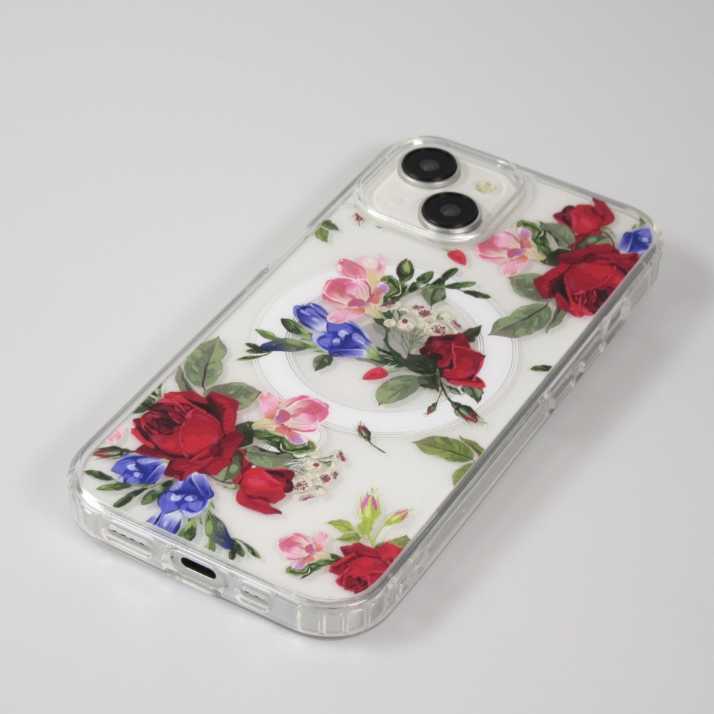iPhone 15 Case H&uuml;lle - Gel Silikon MagSafe - Spring Vibes Flowers Nr. - 2