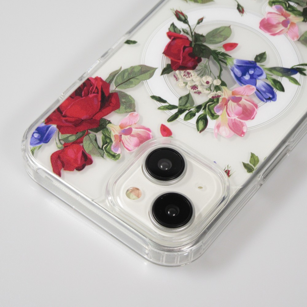 iPhone 15 Case H&uuml;lle - Gel Silikon MagSafe - Spring Vibes Flowers Nr. - 2