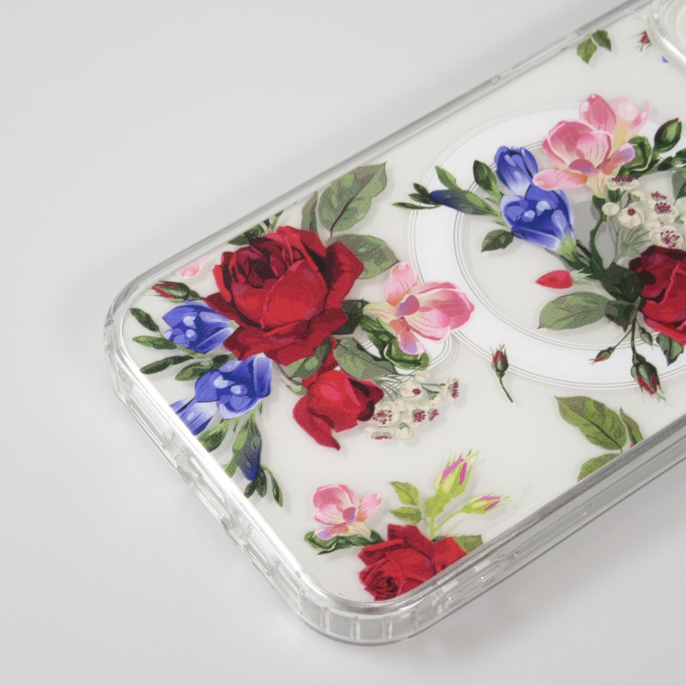iPhone 15 Case H&uuml;lle - Gel Silikon MagSafe - Spring Vibes Flowers Nr. - 2