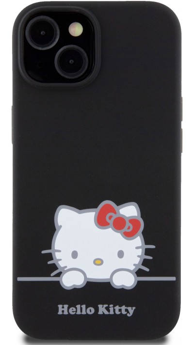 iPhone 15 Case Hülle - Hello Kitty Daydreamer Silikon Soft Touch - Schwarz