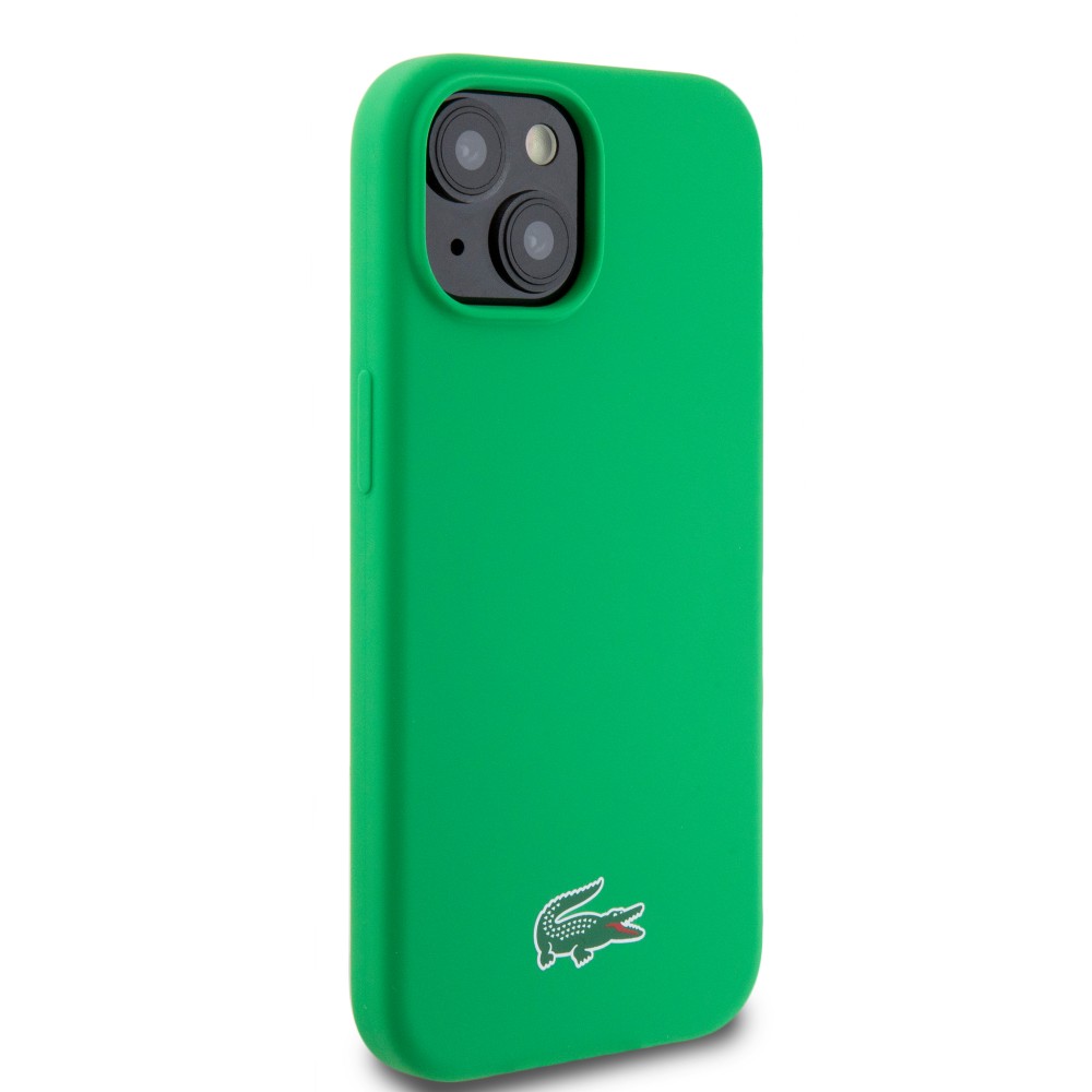 iPhone 15 Case Hülle - Lacoste Silikon Soft Touch Magsafe - Grün