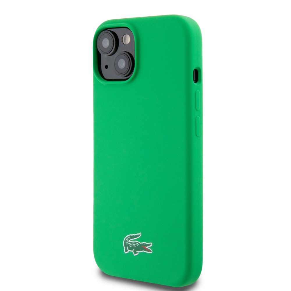 iPhone 15 Case Hülle - Lacoste Silikon Soft Touch Magsafe - Grün