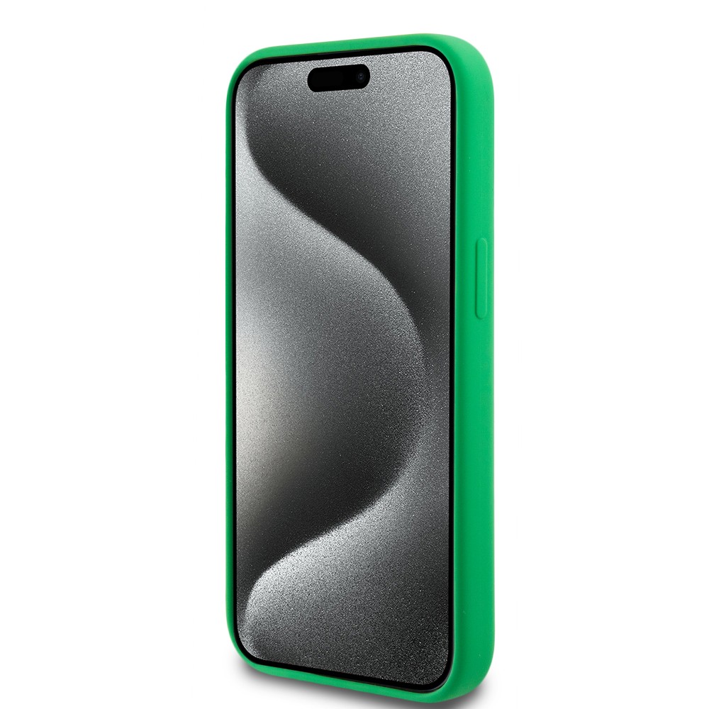 iPhone 15 Case Hülle - Lacoste Silikon Soft Touch Magsafe - Grün