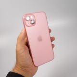 Coque iPhone 15 - Plastique ultra fin semi-transparent mat - Rose